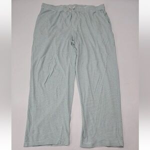 Lake Pajama Pants Striped Green 28" Inseam Pima Cotton Size XXL Mens